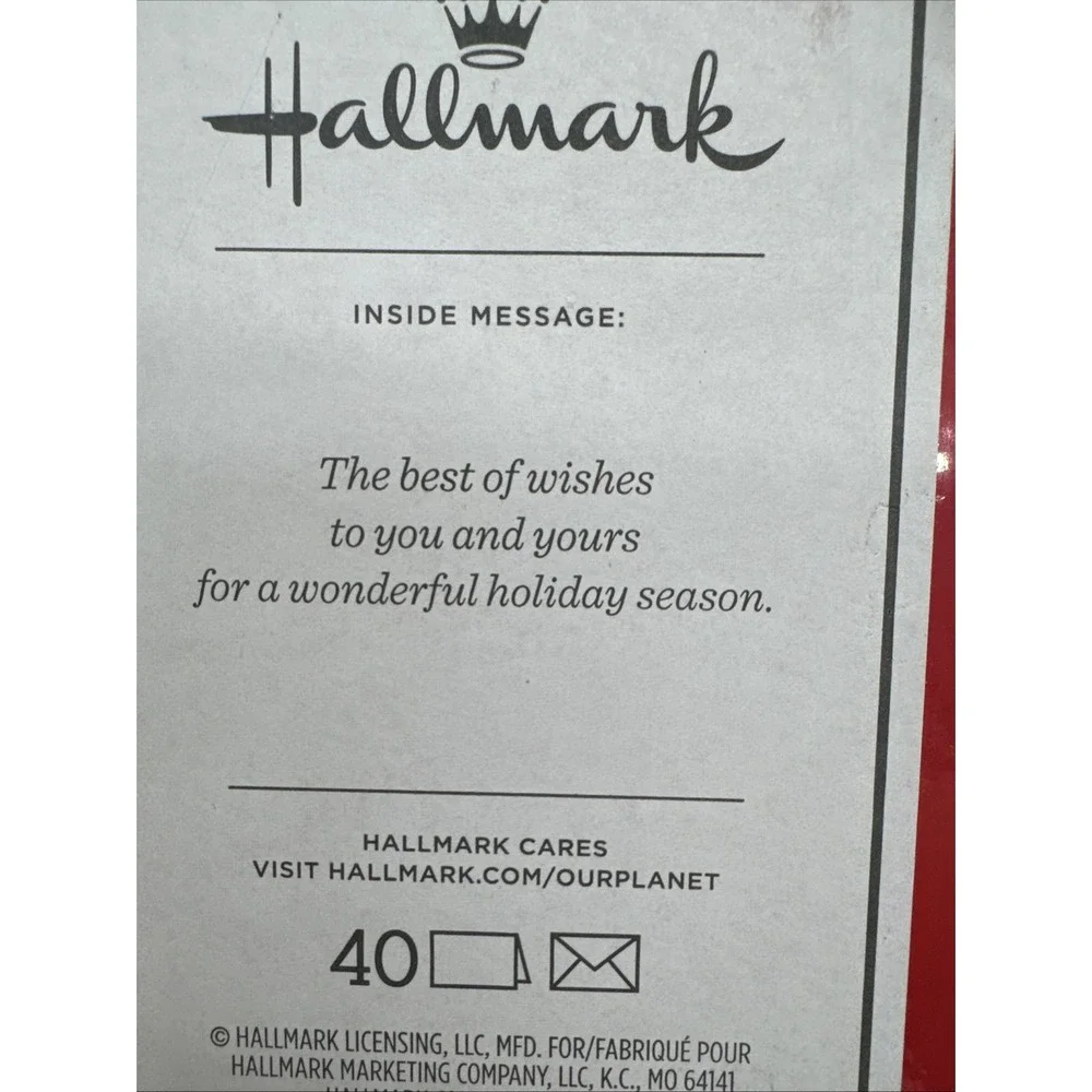 Hallmark Happy Holiday Card With Message Inside 40 Cards 40 Envelopes Sealed